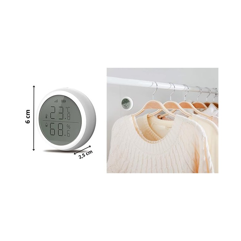 Sone Smart One Zigbee Thermometer Hygrometer, Tuya Smart Life App,