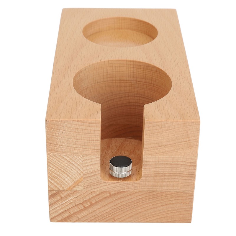 Wooden Coffee Tamper Station Stable Prevent Slip Coffee Tamper Holder