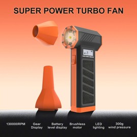 Yjcnelcr Electric Air Duster 130000RPM Super Strong Wind Compressed Air Duster 3 Speeds Adjustable Mini Blower Rechargeable Cordless Dust Blower for Equipment Cleaning