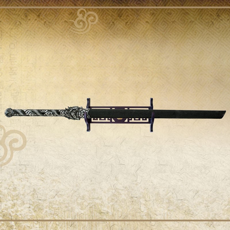 FOXSMZZ Sword Holder Japanese Bagua Velvet Padded Katana Stand Samurai