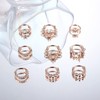 Drperfect 9PCS 16G Septum Rings Opal Daith Earrings Hoop Nose