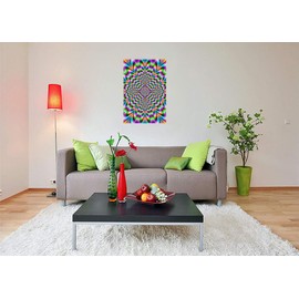 Studio B Laminated Psychodelic Pulse Poster Print, 24 by 36-Inch