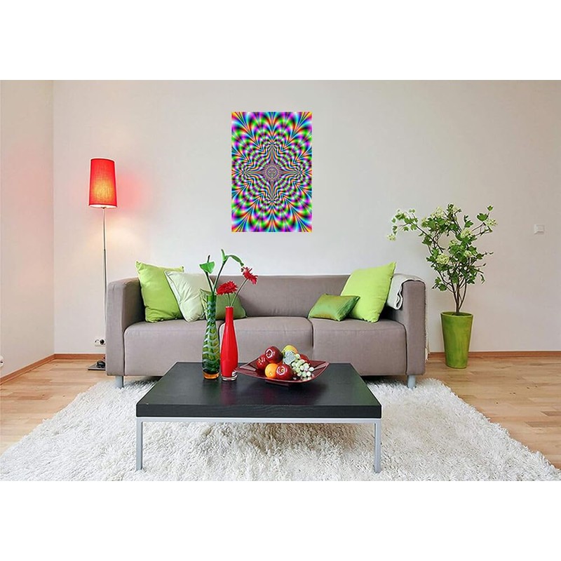 Studio B Laminated Psychodelic Pulse Poster Print, 24 by 36-Inch