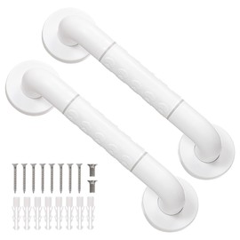 2PCS Bath Grab Rails with Anti-Slip Grip and Safety Luminous Circles,30CM Stainless Steel Bath Handle,Shower Wall Grip Handle Towel Rail.