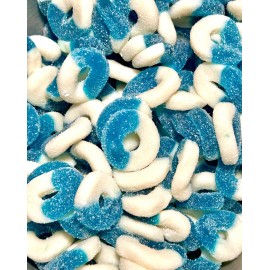 Albanese Blue Raspberry Gummy Ring Candy 8oz 1LB 2LB 3LB 4LB 4.5LB Bag Fresh Candy - 3 LB