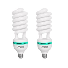 Gimaibugraff 2 Pcs 150W CFL Light Blubs 5500K Daylight Softbox Light Bulb,CFL Roas Spiral Photography Light Bulbs in E27 Socket for Softbox Lighting Kit