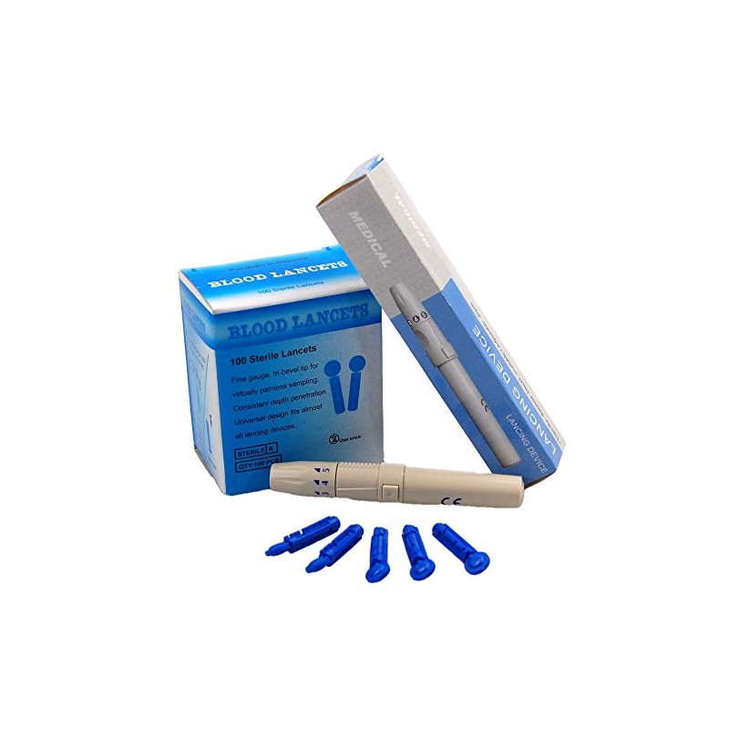 eFast Auto Lancing Device Plus 100 28-G Sterile-Tip-Lancets