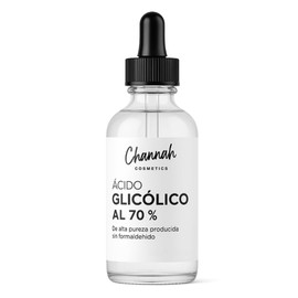 100 ml Ácido Glicólico al 70% Puro| para Formulación Cosmética sin Formaldehído | Ideal para Peelings, Sérums y Exfoliantes | Materia Prima Profesional CHANNAH COSMETICS
