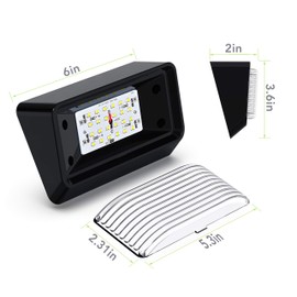 Leisure LED RV Exterior Porch Utility Light - 12v 280 Lumen Lighting Fixture. Replacement Lighting for RVs, Trailers, Campers, 5th Wheels. Black Base, Clear and Amber Lens Included (Black, 1-Pack)