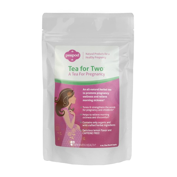 Fairhaven Health Tea-for-Two Embarazo Té - Té de hierbas con ingredientes orgánicos para mujeres embarazadas - Para aliviar las náuseas y las náuseas matutinas - Sabor picante a jengibre y limón