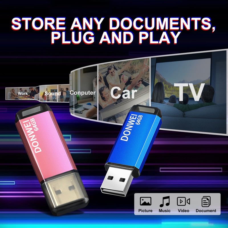 USB Stick 64 GB Memory Stick 2.0 Pink