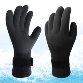 Catime Neoprene Gloves, Non-Slip, Thermal Gloves, Shock-Absorbing, Neoprene Diving Gloves, 3 mm, Wetsuit Gloves with Adjustable Hand Strap for Snorkelling, Surfing, Fishing, Water