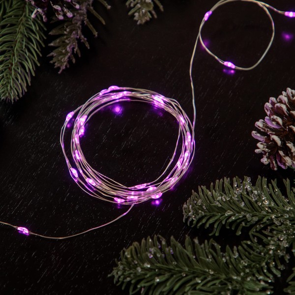 Northlight 50-Count LED Battery Operated Micro Fairy Lights - Pink