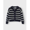 NAME IT Girl Striped Cardigan, Dark Sapphire