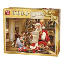 King International 5767 Santa Claus Christmas Puzzle, Santa List, 1000 Pieces, Colourful, 68 x 49 cm