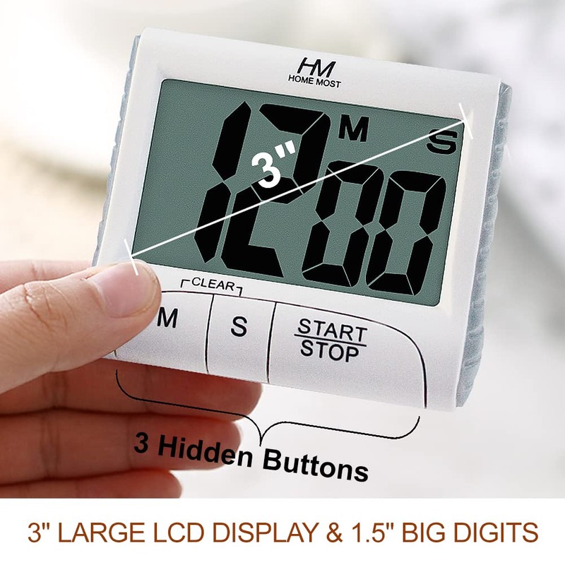 HOME MOST 3" Large Display Kitchen Timer - Digital Timer