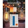 Pesken Outdoor String Lights, 54FT(15+1) ST38 Patio Lights Waterproof IP65