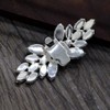 TENDYCOCO 1 Pair Shoe Buckle Rhinestone Crystal Shoe Clip Silver
