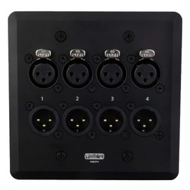WallCAT 8 - Analog, AES3, DMX and intercom 4 Channel Wall Plate NO Solder Required
