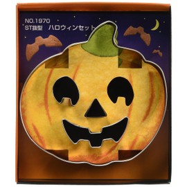 タイガークラウン クッキー型 シルバー 128×123×21mm ST抜型ハロウィンセット 18-8ステンレス かぼちゃ 顔 パーツ 1970 4個入