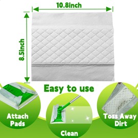 ciAmore Sweeper Dry Mop Refills, Compatible with Swiffer Sweeper, Disposable Sweeping Cloths Pads for Floor Mopping and Cleaning, 60 Count