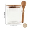 Varku 6 Pcs Glass Jars with Bamboo Lids and Spoons,