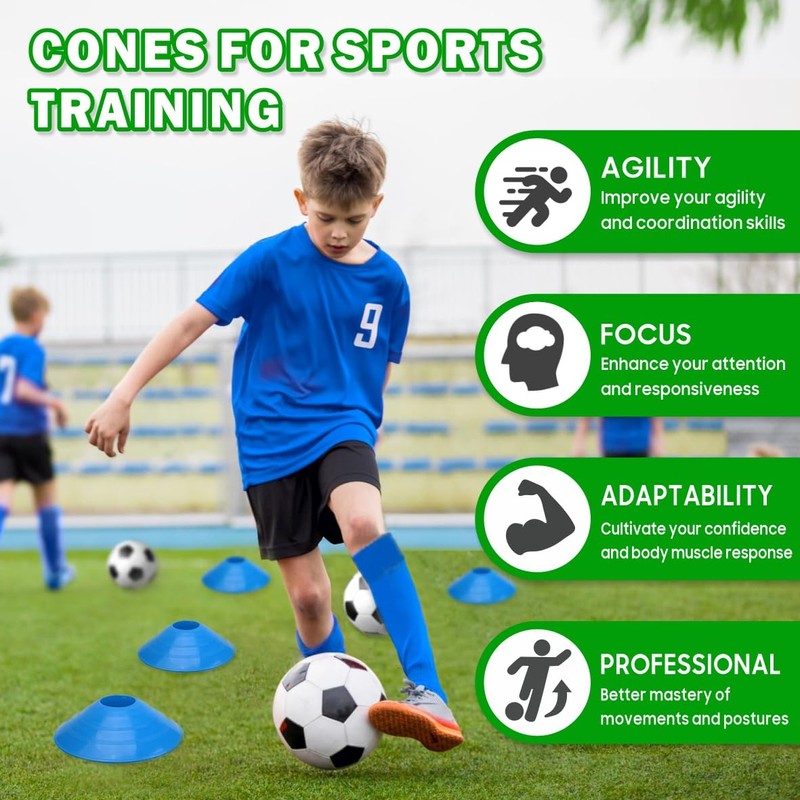 Easy Funny Football Sports Training Disc Boundry Marking Cones One