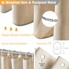 BTTN Extra Long Fabric Shower Curtain, 84 Inch Linen Textured