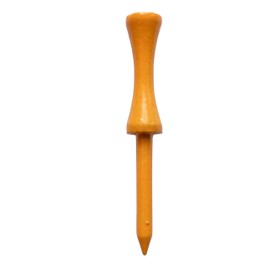 2 3/4" Inch Step Down Golf Tees | Made from Natural Hard Wood | Strong, Light Weight & Biodegradable Material | Pack of 100 - Neon Orange