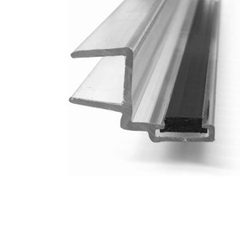 Gordon Glass® Clear Polycarbonate Strike and Door Jamb U-Channel with Flexible Magnet Insert for 1/2" Glass Shower Door - 73" Long