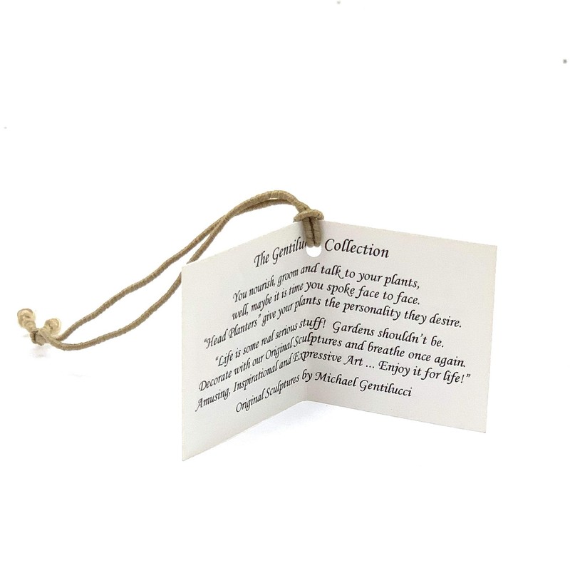 Designer Stone Buddha Head Planter-Solid Stone, with Drainage, Sealed for