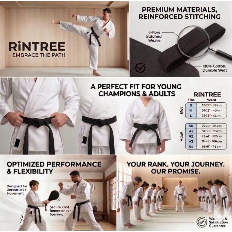 Karate Belt for Kids & Adults, Professional Martial Arts Rank