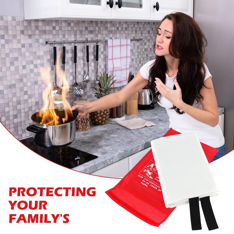 Vegena Pack of 2 Fire Blankets 1 m x 1