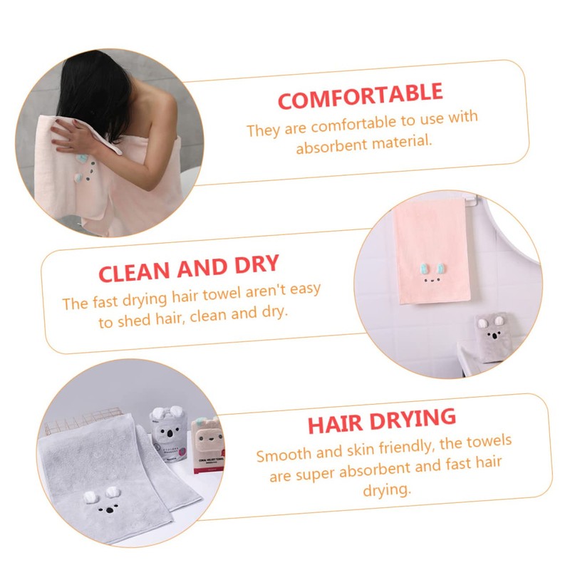 OHPHCALL Microfiber Hair Dry Towel Soft Absorbent Quick Dry Hair