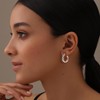 LeCalla 925 Sterling Silver Chunky Chain Hoop Earrings for Women
