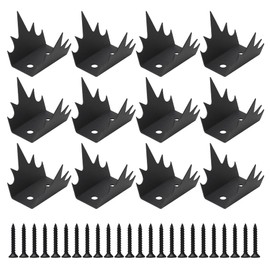AuMoHall Security Fence Spikes, 12 PCS Anti-Climb Wall Spikes Deterrent Set, Heavy-Duty Metal Fence Top Spikes for Home, Garden & Gate Security