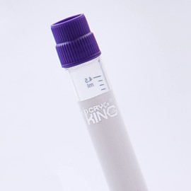 CryoKING Cryogenic Vials Tubes 5.0ml with Caps, PP, Plastic Cryovials for Sample Storage, Non-Barcoded External Thread, Self-Standing, Pack of 500