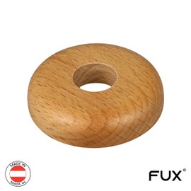 FUX Pack of 2 Single Heating Pipe Rosette, 15 mm - 22 mm, Pipe Cover, Cover Rosettes, Trim, Radiator Rosettes, Wood, Parquet, Wooden Rosettes (22 mm, Beech)