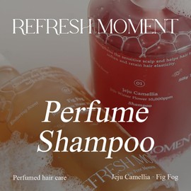 FREEMOMENT Perfume Shampoo | Volumizing Vegan Shampoo for Dry Damaged Hair Care & Scalp Exfoliation | Romantic, Fruity-Wood Fragrance | 16.9 Fl Oz (01 Jeju Camellia)