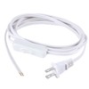 Lamp Cord has Button Switch UL304 2A/120V,Plug,Stripped Ends Ready for
