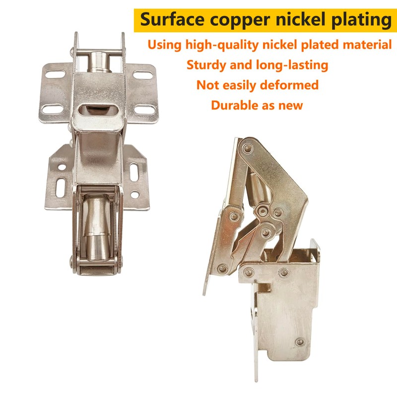 Qrity Cupboard Hinges - 2 Pack, 90 Degree Flap Hinges,