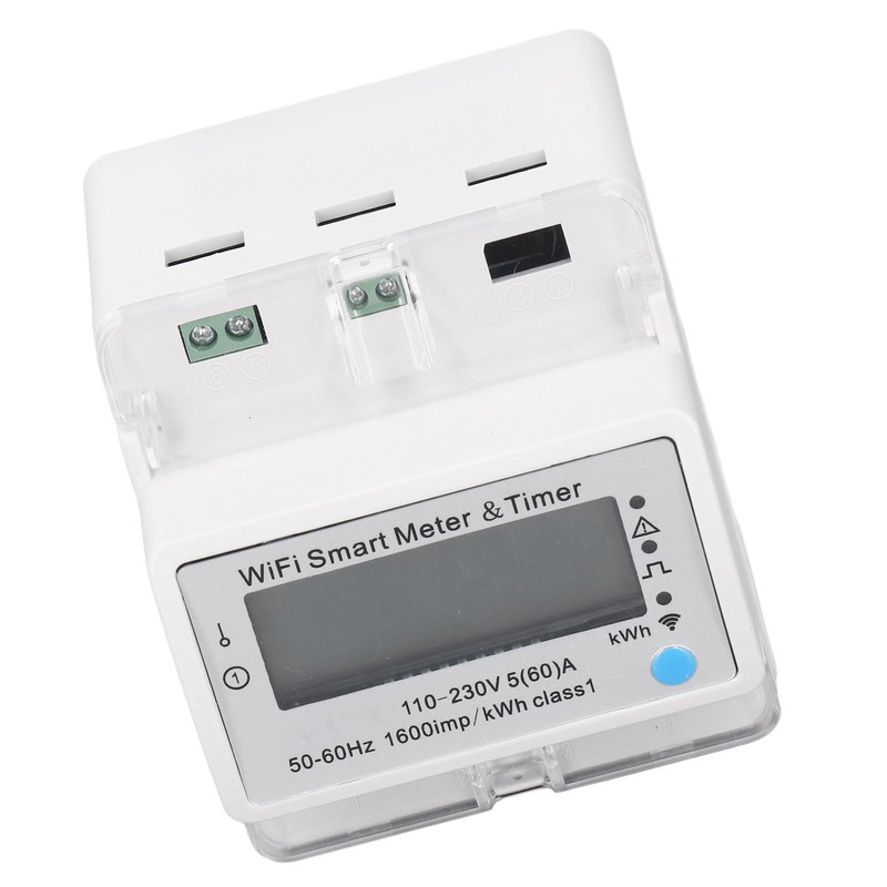 Smart Energy Meter DIN Rail Digital Display Electric Meter WiFi