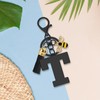 Letter Keyring A-Z Alphabet Initial Keychains with Cute Bee Tassel