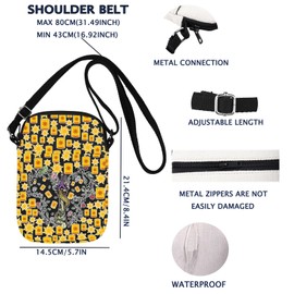 T Lover Gifts Fairy Tale Gift Princess Fans Canvas Crossbody Bag (BLK-rapunzel CB)