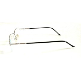 Vintage NWT Vintage 90's Rectangle Metal Semi-Rimless Reading Glasses +3.00 (Silver)