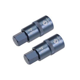 sourcing map 1/2" Drive x H14 (14mm) Hex Bit Socket, S2 Steel Bits, CR-V Sockets Metric 2" Length (for Hand Use Only) Blue 2pcs