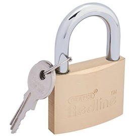 Draper Redline 68023 50 mm Brass Cylinder Padlock