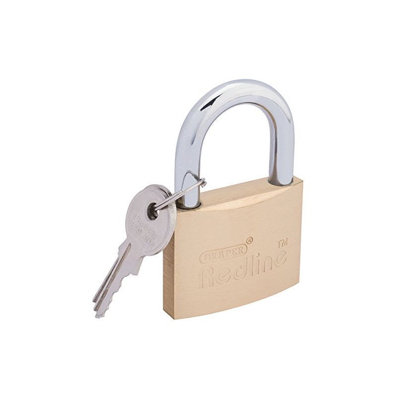 Draper Redline 68023 50 mm Brass Cylinder Padlock