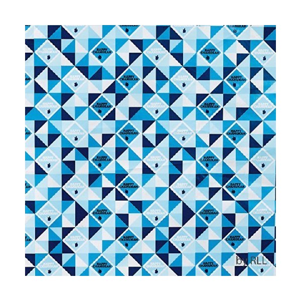 Blue Diamond Happy Chanukah Gift Wrap 30 Square Feet Roll