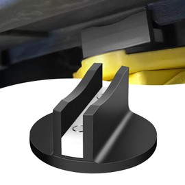 Chelhead 1 PCS Black Universal Magnetic Jacking Puck Pinch Weld with Large Slotted Aluminum Groove Frame Guide Rail Adapter Floor Jack Accessories Compatible with Most Vehicles